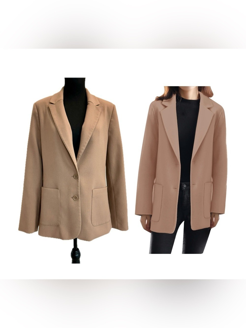 Forever 21 Classic Women’s Camel Brown single breasted Blazer jacket Sz L